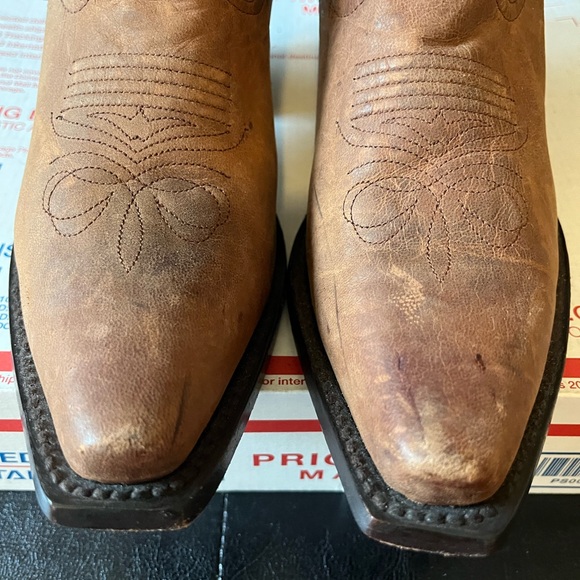 J.B. Dillon Women’s Brown Leather Western Boots - Picture 3 of 7